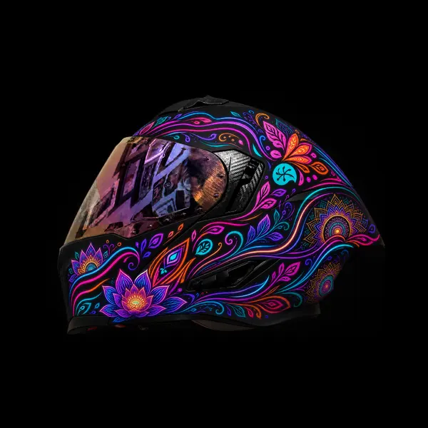 Riot Paisley: helmet wrap design